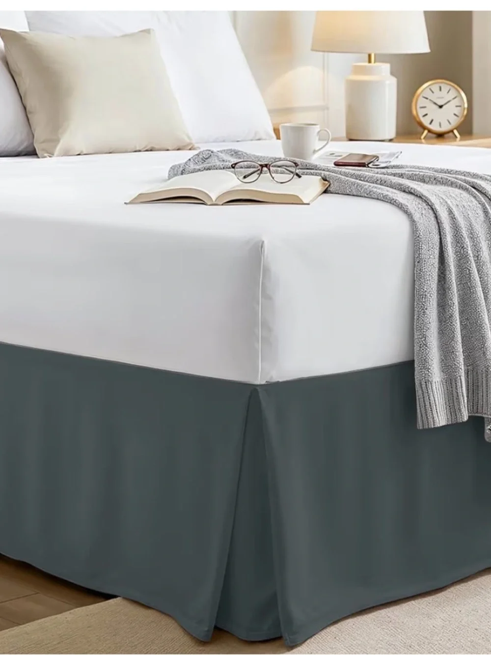 Classic Bed Skirt in Slate Gray - Queen